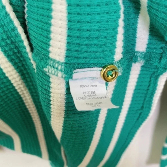 J.Crew Thermal Henley  Striped Long Sleeve Top - Picture 12 of 12